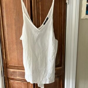 White Sleeveless Top